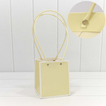 Пакет подарочный 15х13х13см Ваза для цветов (Бежевый)