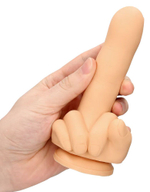 Телесный фаллоимитатор в форме пальца Up Yours - 15,5 см. (Цвет: телесный)