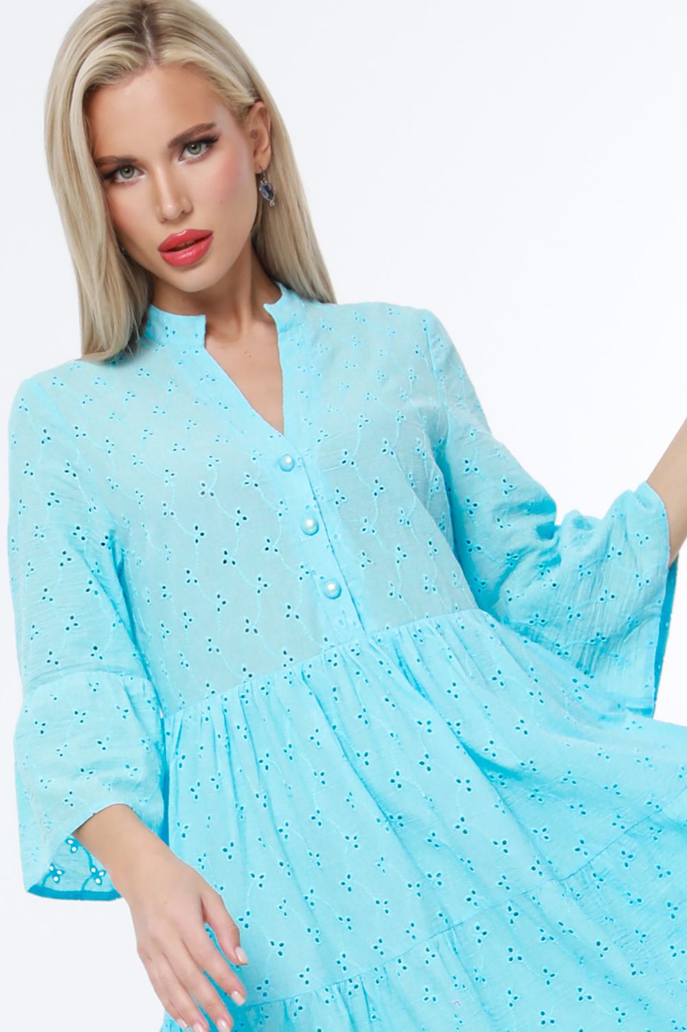 Платье Любим яркое, блю DStrend (Акция)