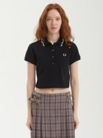 Женская Рубашка Scalloped Trim Polo