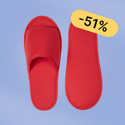 Тапки корал флис, открытый мыс (100 пар) одноразовые, белые