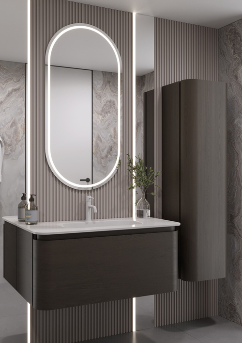 Armadi Art OVALE 1 полка 100CM ШПОН тумба + раковина