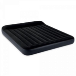Мaтрас нaдувной Intex с подголовником 64144 Pillow Rest King 183х203х25 см / Крoвать нaдувная Интeкс двухспальная велюровая королевского размера