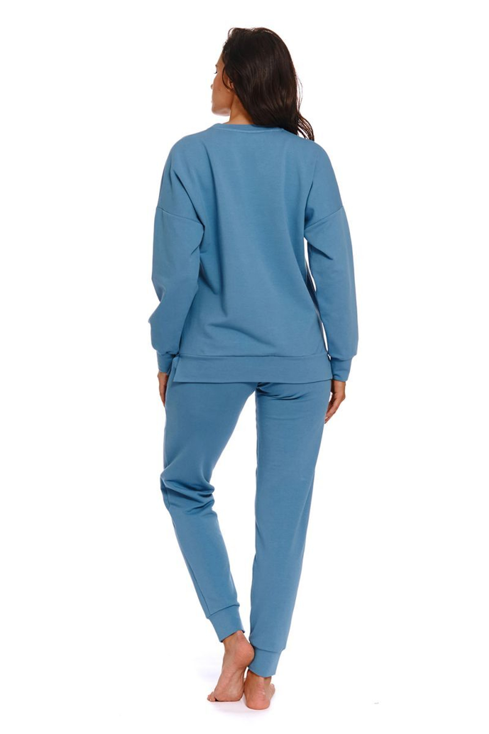 Джоггеры с карманами и поясом на резинке (Размер: S) (Цвет: голубой)