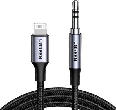 Кабель Lightning на Audio 3.5mm, AUX, 1m UGREEN 70509