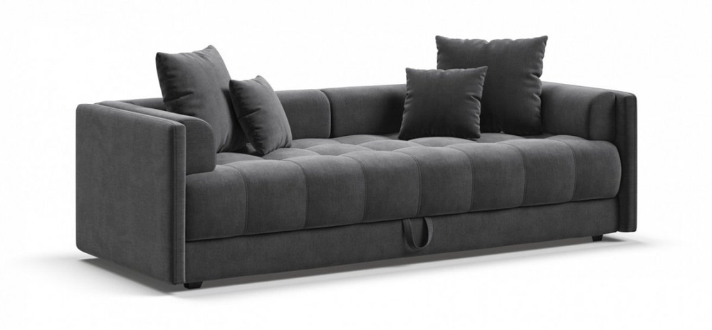 Тахта Босс Велюр Монолит серый