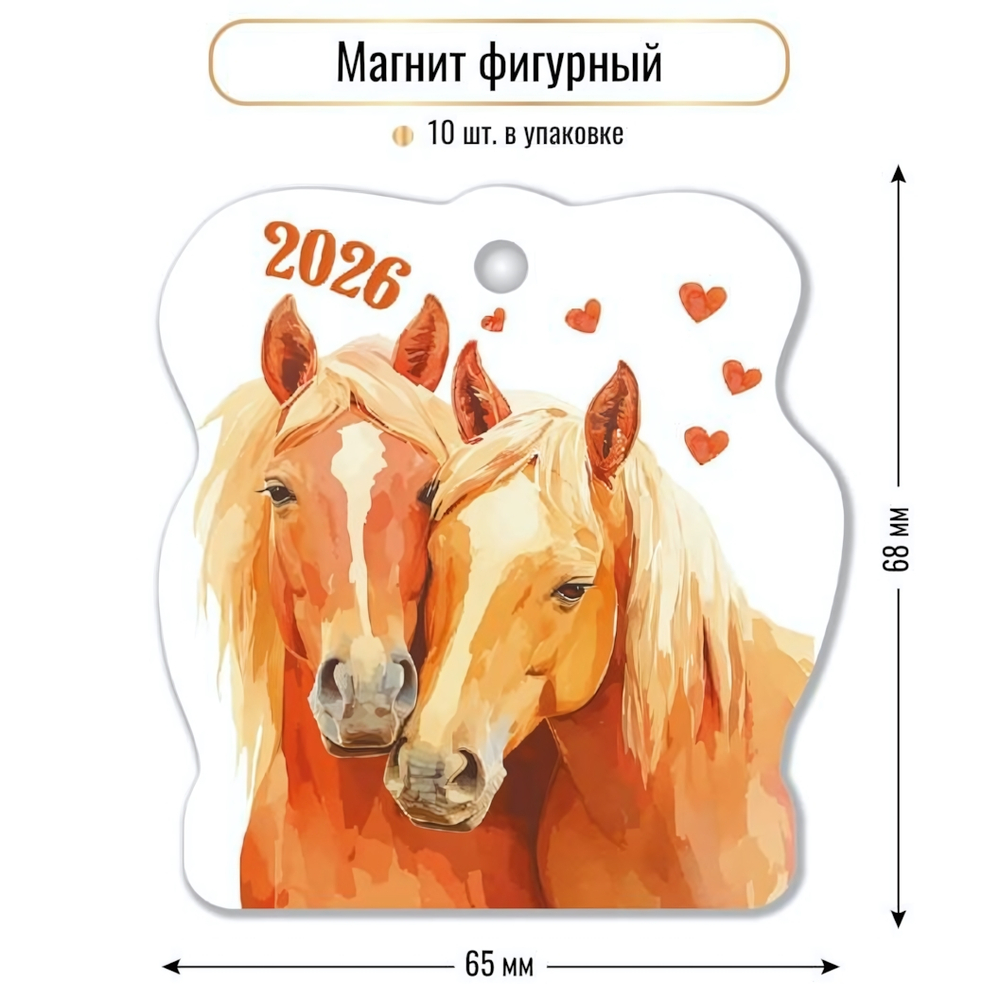 Магнит фигурный 2026 "Символ года" 9733 (Квадра)