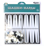 Игра настольная "Шашки-Нарды" европодвес(Т-Ц)