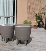 Стол пластиковый мини-бар Tagliamento Nova Cool Bar, белый, тортора