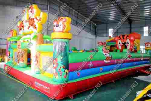 Коммерческий батут "Тигриная страна 2 с низкой горкой" 12*6*3 м