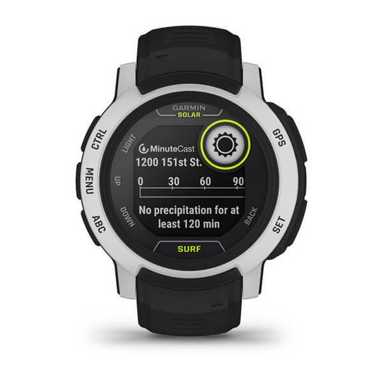 Умные часы Garmin Instinct 2 Solar Surf черный с белым безелем