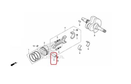 13111-K04-930. PIN, PISTON (13111-MBG-000)