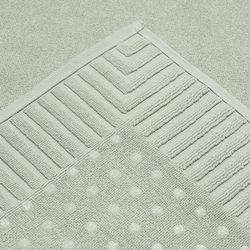 Коврик для ванной с фактурным бортиком мятного цвета из коллекции Essential, 50x80 см