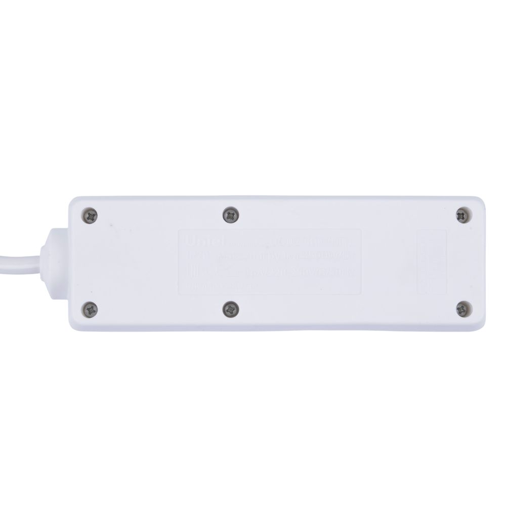 S-GCU2-5B WHITE Удлинитель серии Ultra. шнур 5м.. 2 гнезда. 16A. с-з. Белый. TM Uniel