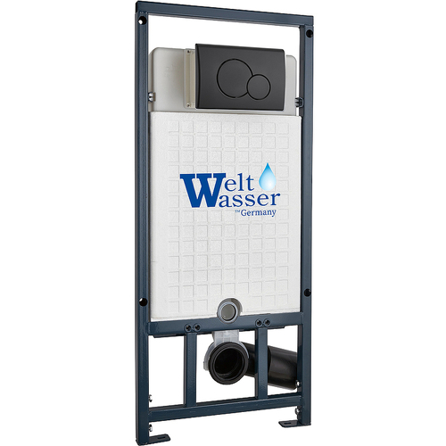 Инсталляция WeltWasser WW Marberg 507 RD BL 10000011214 для унитаза с Черной матовой клавишей смыва