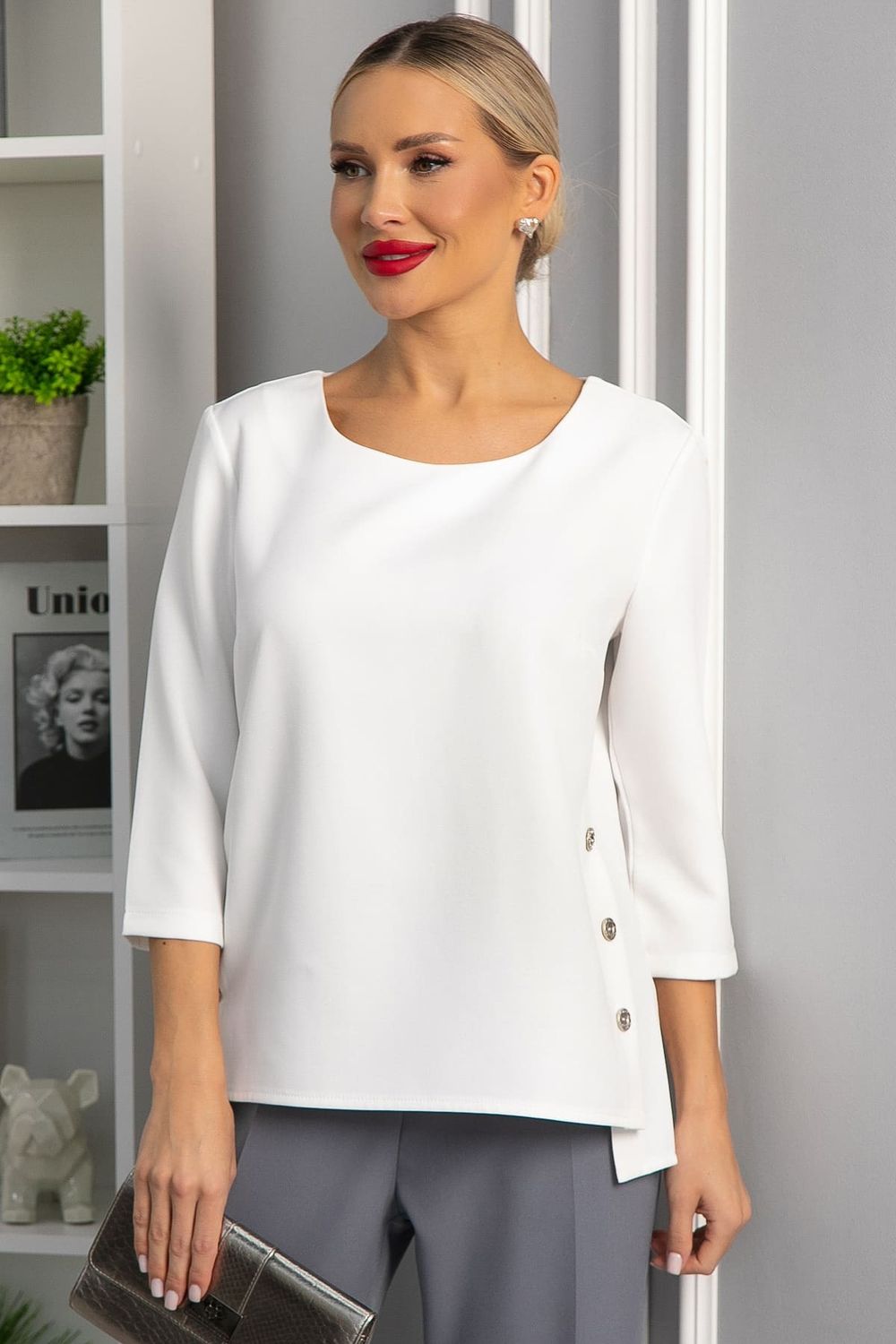 Блуза Аурия (белая) Б14217-48М LT Collection