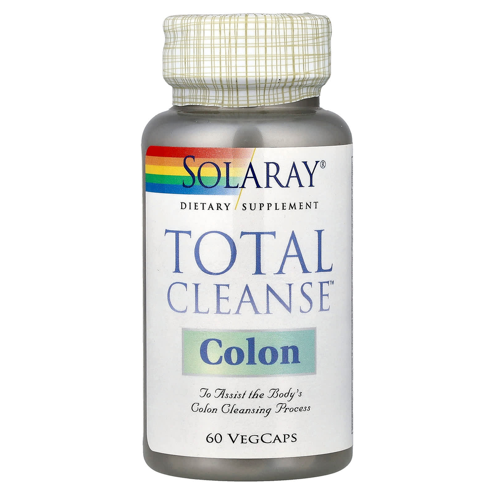 Solaray, Total Cleanse™, средство для здоровья кишечника, 60 растительных капсул