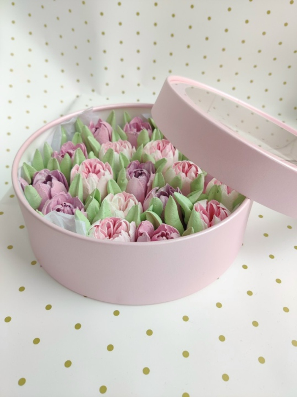 Коробка «Махровые Тюльпаны» 21 см