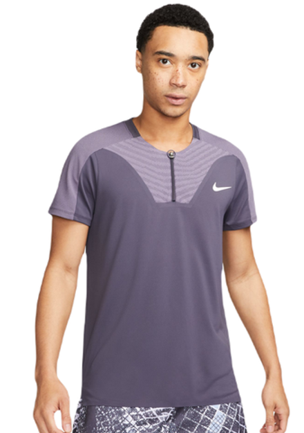 Теннисное поло Nike Dri-Fit Advantage Slam Tennis Polo - gridiron/white - Purple