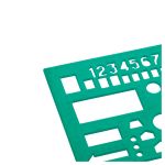 Линейка офицерская гибкая, 20cм, зеленая, Стамм