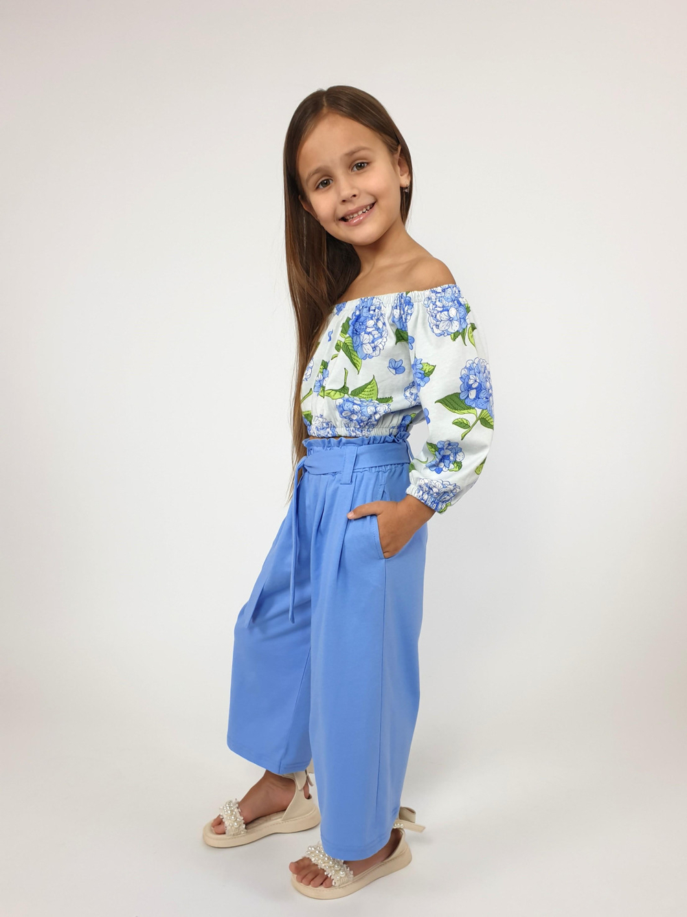 02-95-5 Комплект для девочки (футболка и брюки)