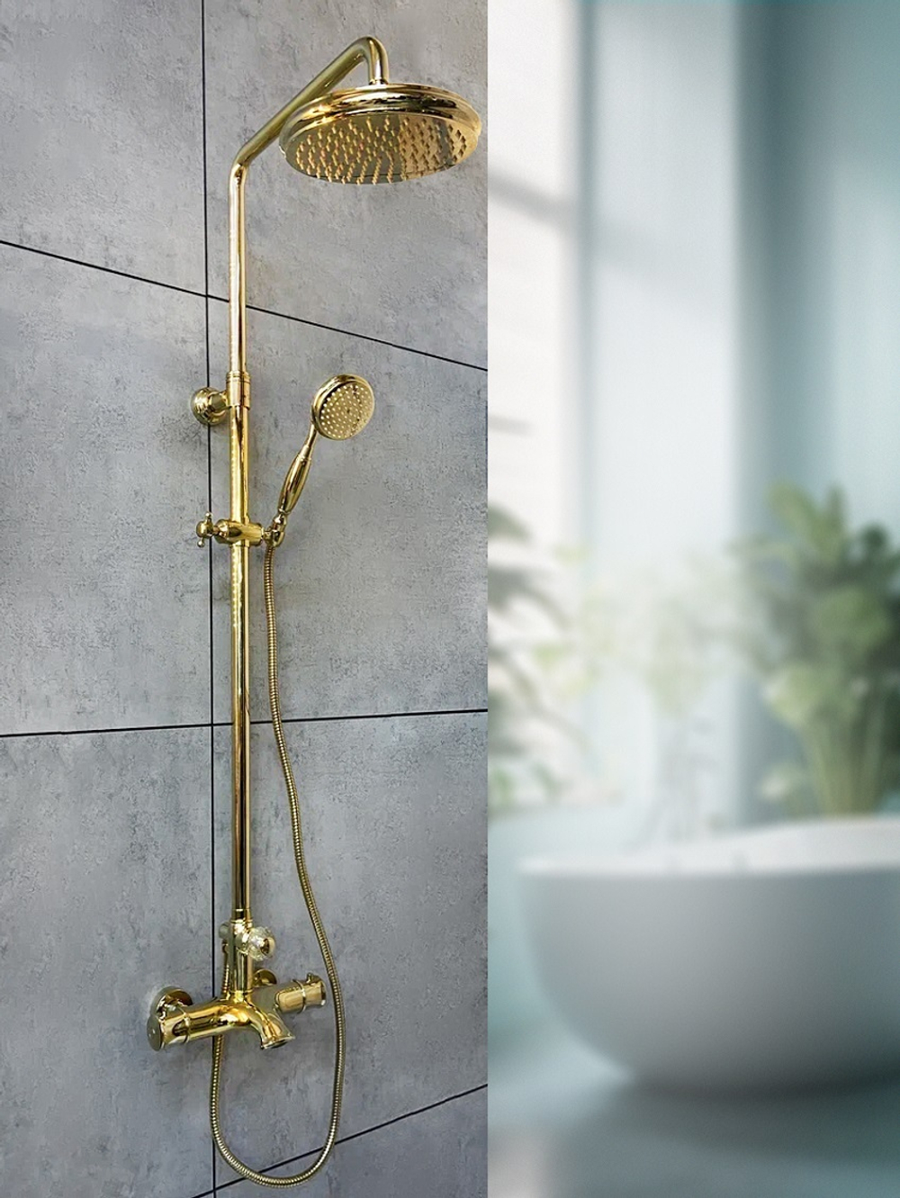 Душевая система с термостатом AltroBagno Beatrice 030408 Or