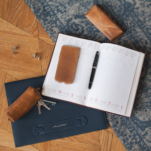 Ключница Coffre из кожи теленка цвета винтаж