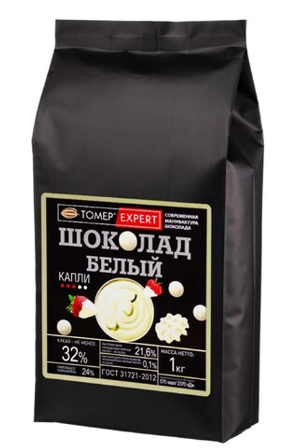 Шоколад ТомерЭксперт Белый 32,5% (Пакет 1кг)