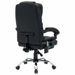 Кресло офисное CROMEX (КРОМЕКС) "Lounge MS-007", подножка, 6 массажных модулей, экокожа, черное, 532960