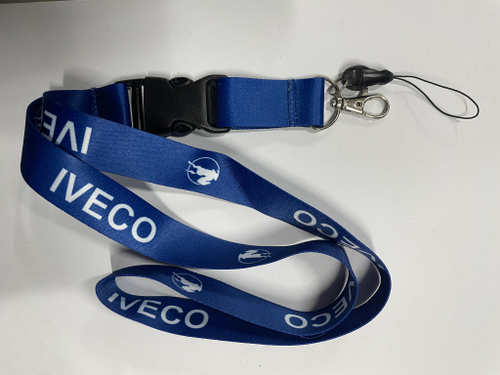 Iveco (синий) / Брелок, шнурок для ключей на шею Iveco (Ивеко), ланъярд, крафт, синий (1 шт)