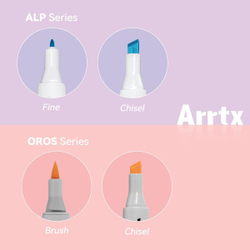 Arrtx OROS акриловые маркеры, 66 шт, pastel
