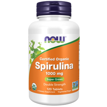 Now Foods Natural Spirulina 1000 mg 120 tab , Спирулина