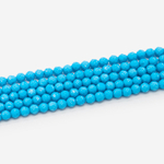 Бирюза голубая (имитация), 3мм, шар, микроогранка