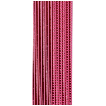 Трубочки для коктейлей фольгированные в розовом цвете, 12 шт