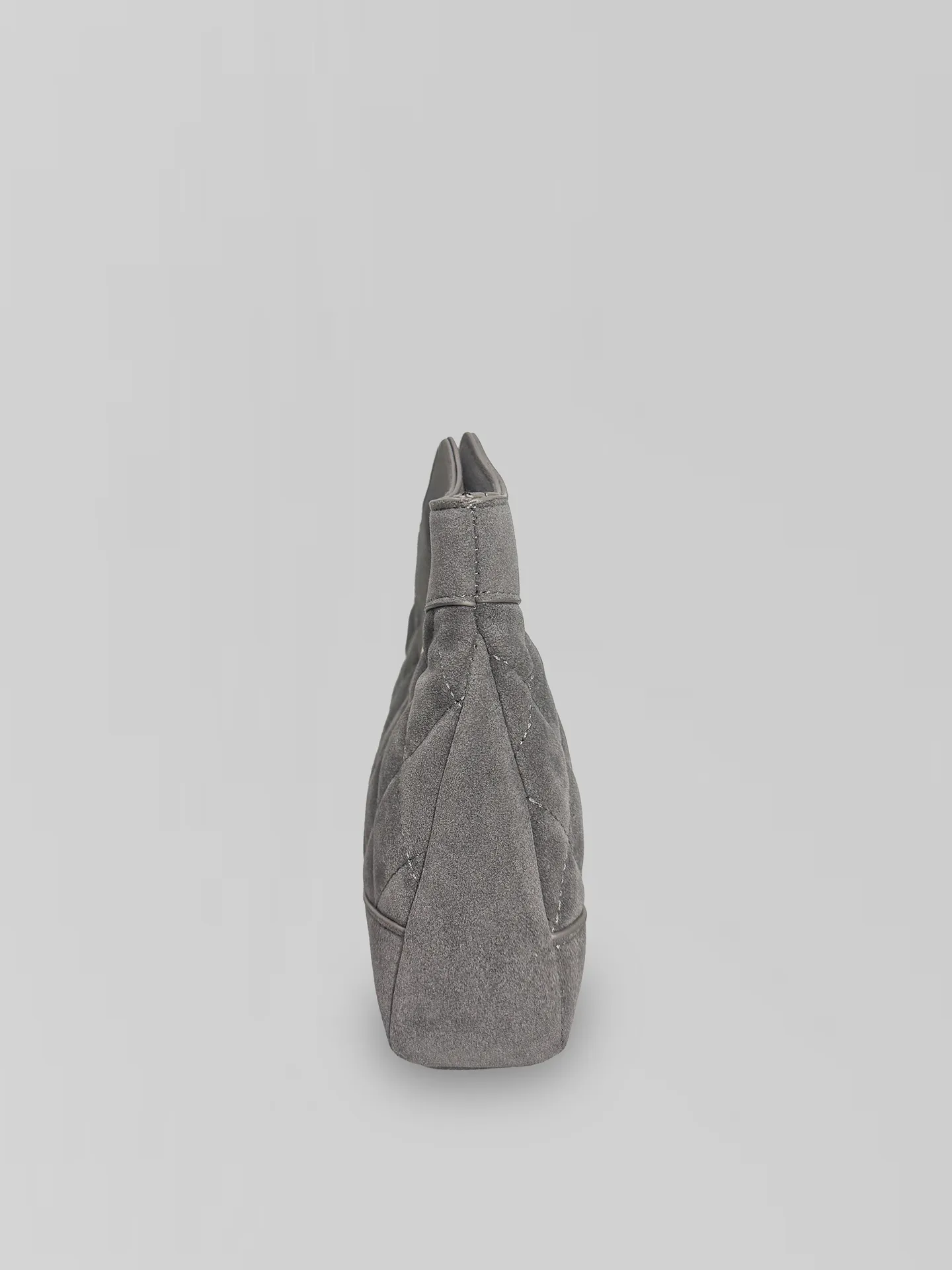 Сумка 9990 замшевая стеганная с рисунком виде ромбов, коротким и длинным ремешком