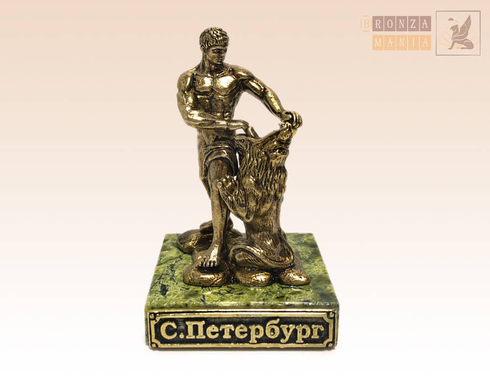 фигурка Самсон на змеевике