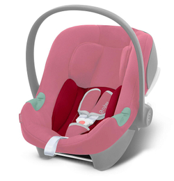 Коляска 3 в 1 Cybex Priam IV Rosegold complete и автокресло Aton B2 i-Size Dynamic Red Off White