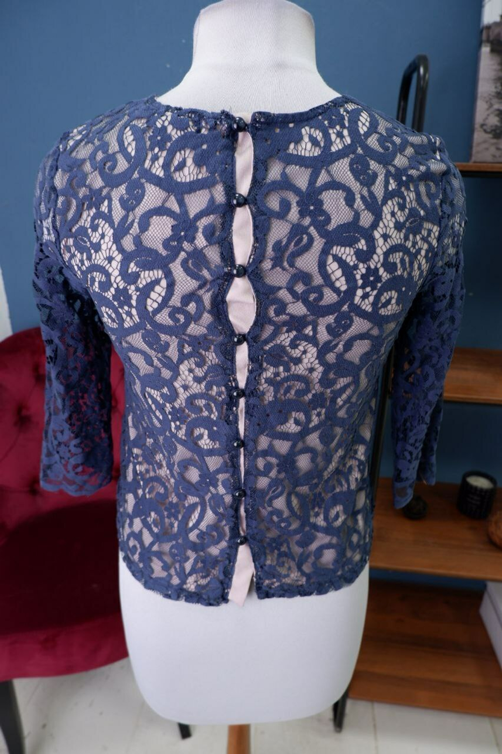 Блузка H&M с кружевом 42 размер