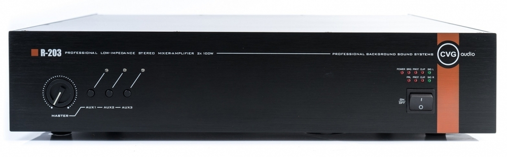 CVGAUDIO R-203 Трансляционный  двухканальный стереофонический микшер-усилитель