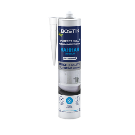 Герметик Bostik BOK212793P Perfect Seal Идеальный для ванной силикон прозрачный 280 мл.