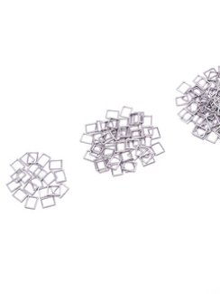 Кольцо - квадрат Arta-F, 10 мм, металл, серебро