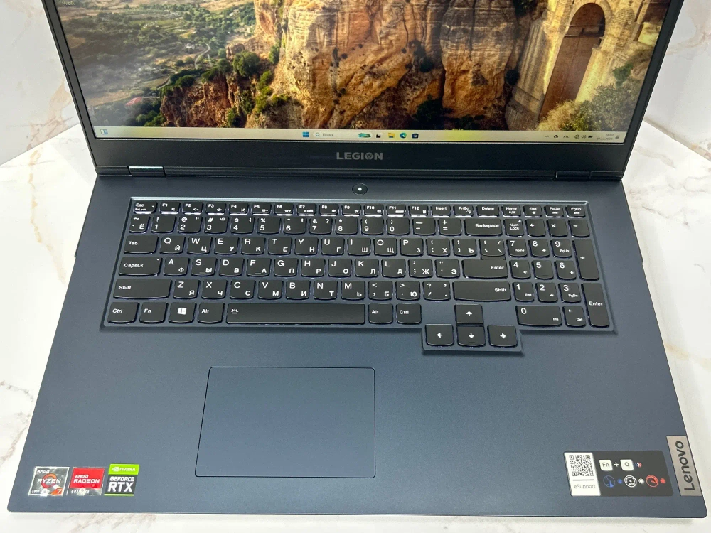 Ноутбук игровой Lenovo Legion 5 17ACH6H (82JY000CRU) 17.3"/AMD Ryzen 7 5800H/RAM 16GB/SSD 512GB/nVidia GeForce RTX 3060 6GB/IPS/1920*1080/Windows 11/Подсветка кл-ры: LED/черный. Состояние: B1