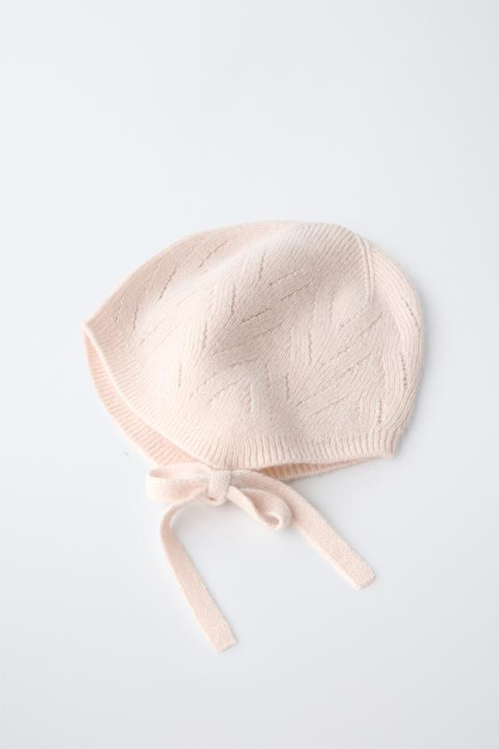 ZARA ЧЕПЧИК ИЗ ХЛОПКА И ШЕРСТИ, СВЕТЛО-БЕЖЕВЫЙ