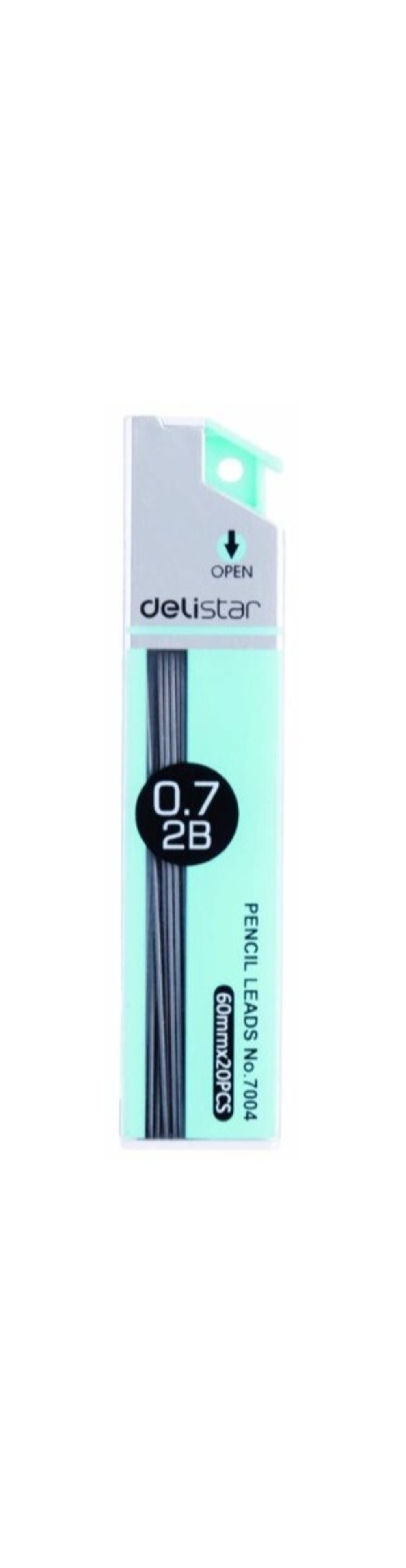Грифель 0,7 мм Deli 2B 20 грифелей E7004