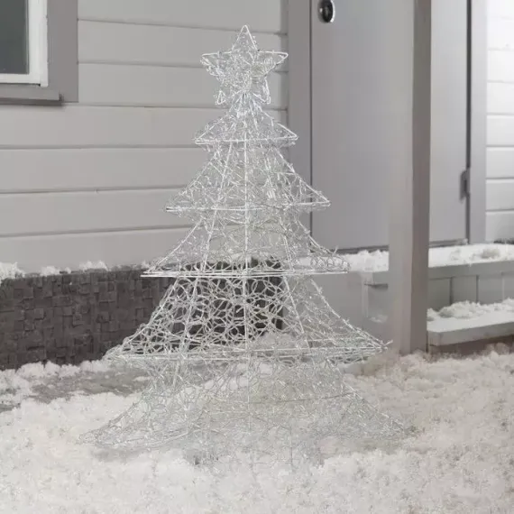 Светодиодная фигура Кружевная ёлка 70×90×17 см., 31 В, мерцание, свечение зелёное, Luazon Lighting (7028253)