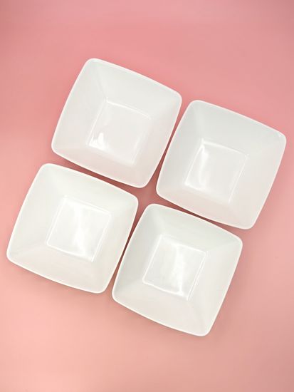 Тарелка суповая/салатник 16,5х6 см. квадратная, набор 4 шт. "Орнамент"