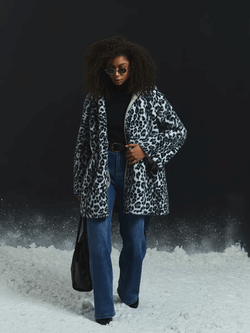 Шуба искусственная, снежный барс, Severina