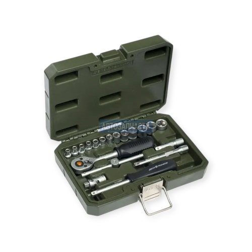 Набор головок 6-гр. с трещеткой 1/4 19пр. ДТ/20