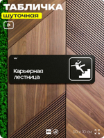 Табличка прикол на дверь для офиса "Карьерная Лестница", шуточная в комнату, смешная в кабинет, прикольная для дома, юмор для коллеги, 30х10 см, Айдентика Технолоджи