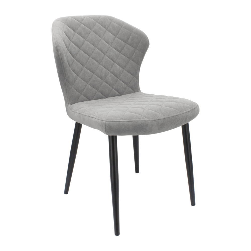 Стул "Монро" (арт. 338), велюр Бренди В22 серый, ножки черные